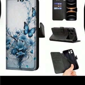 Blue Butterfly Floral Phone Case